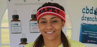 19-year-old Grand Rapids College student Taia Vinson launches CBDdrenched.com at the Worldwide EndoMarch ATL