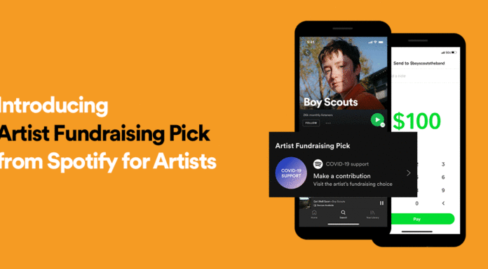 In Effort Of the Fight Against Coronavirus Spotify Now Allows Fans To Support Artists Fundraising Direct, via Cash App and PayPal