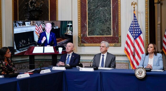 New Executive Order Permits Medicaid Paying for Out-of-State Abortions President Joe Biden speaks virtually during the first meeting of the interagency Task Force on Reproductive Healthcare Access at the White House complex in Washington, D.C., Aug. 3, 2022.