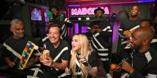 Madonna Performs “Music” on Jimmy Fallon’s Classroom Instruments