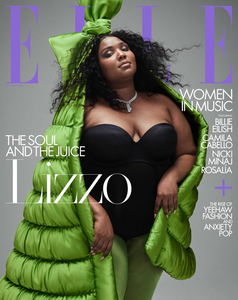 Lizzo on the cover of ELLE Magazine
