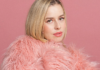 Alice Pisano’s New “Shimmering Pink” EP Alice Pisano in a pink coat on a pink background