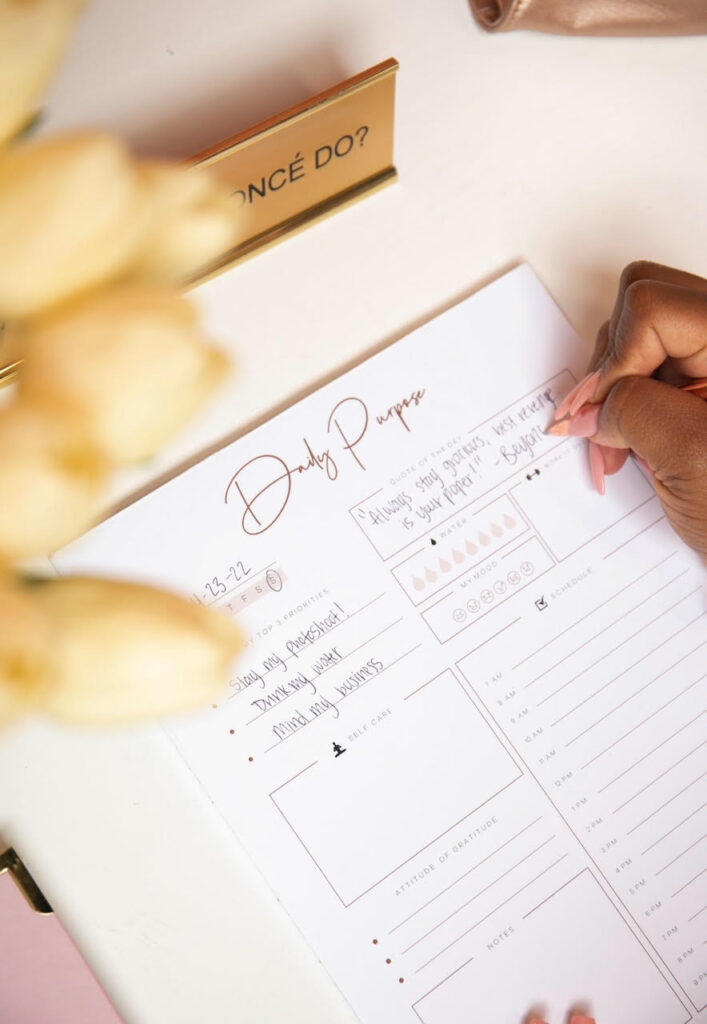Daily purpose planner to help you get organized
