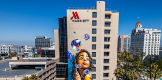 Artist Brian Peterson Paints the Tallest Mural for the Long Beach Walls x Art Renzei Project